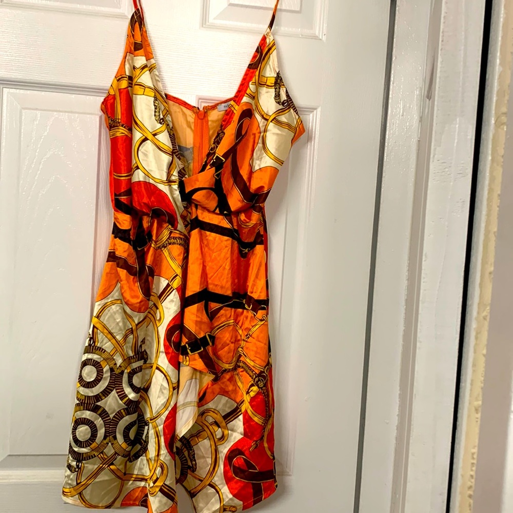 Cute silky chain design dress
